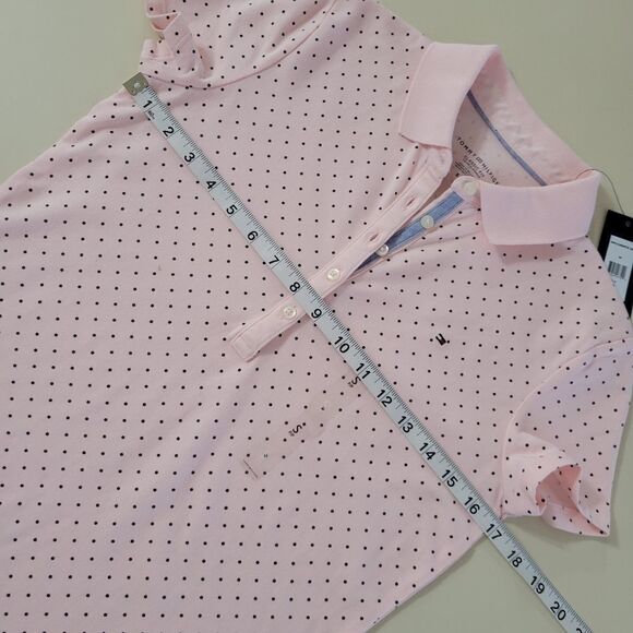 Tommy Hilfiger Classic Fit Pink Dotted Women's Polo - Picture 7 of 15